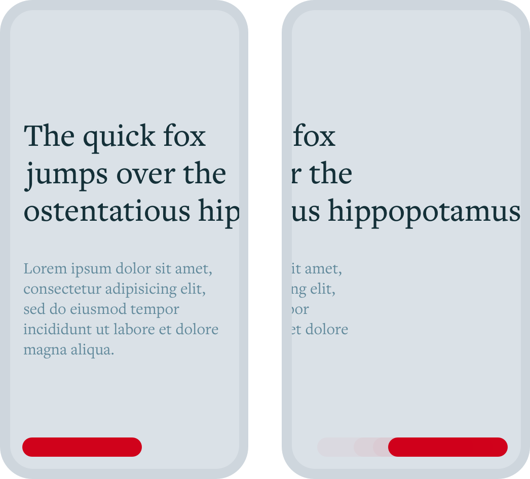 Visual example of non-wrapped type forcing the layout open.